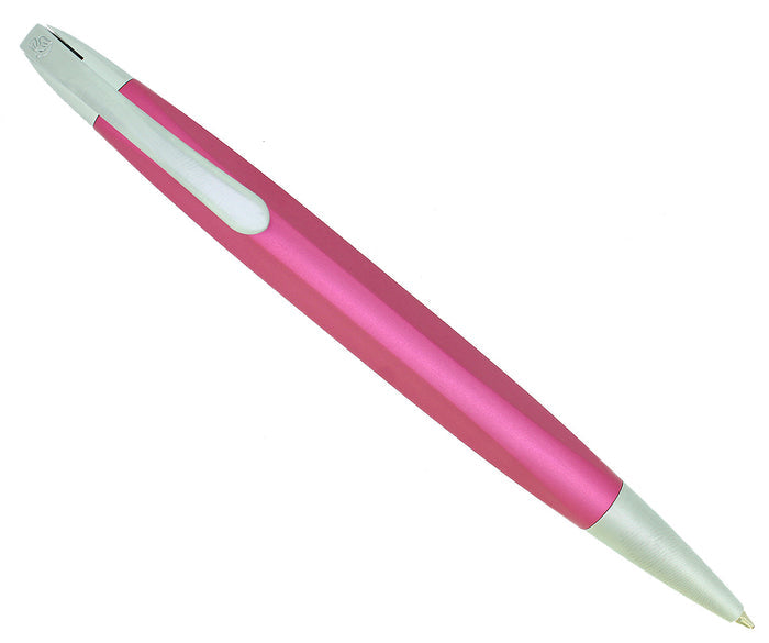 CIRCA 2007 PELIKAN K74 FORM MATTE ROSE AND ALUMINUM BALLPOINT PEN NEW OLD STOCK NEW BOXED OFFERED BY ANTIQUE DIGGER