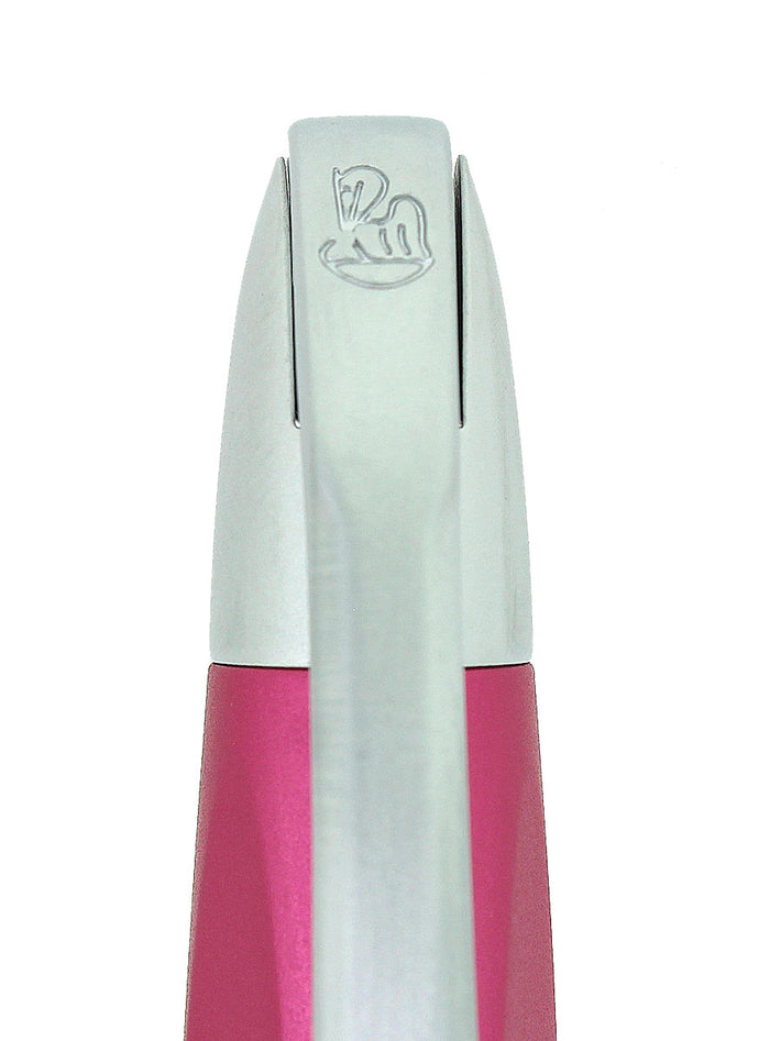 CIRCA 2007 PELIKAN K74 FORM MATTE ROSE AND ALUMINUM BALLPOINT PEN NEW OLD STOCK NEW BOXED OFFERED BY ANTIQUE DIGGER