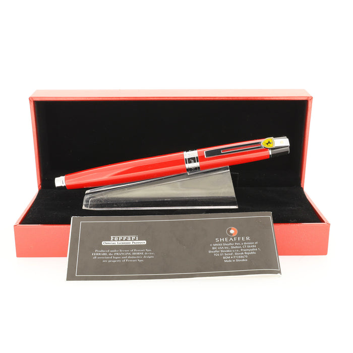 CIRCA 2012 SHEAFFER FERRARI 300 RED FINE NIB FOUNTAIN PEN MINT IN BOX
