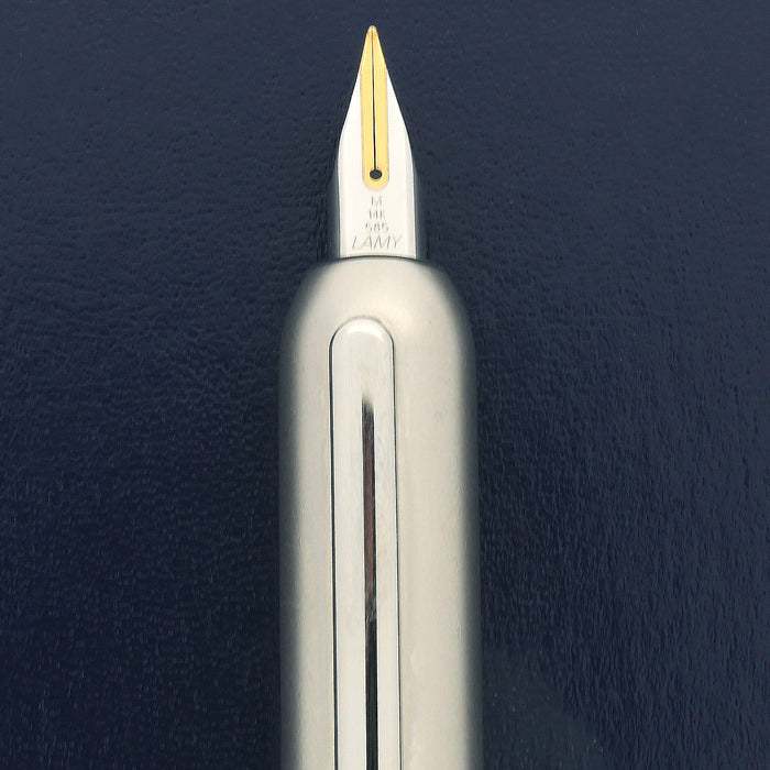 CIRCA 2014 LAMY DIALOG 3 PALLADIUM FINISH 14K MEDIUM NIB FOUNTAIN PEN MINT OFFERED BY ANTIQUE DIGGER