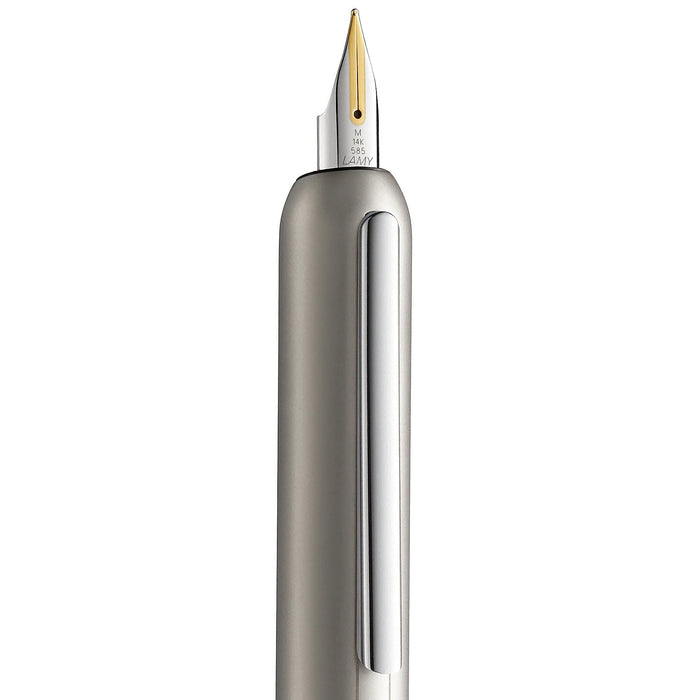 CIRCA 2014 LAMY DIALOG 3 PALLADIUM FINISH 14K MEDIUM NIB FOUNTAIN PEN MINT OFFERED BY ANTIQUE DIGGER