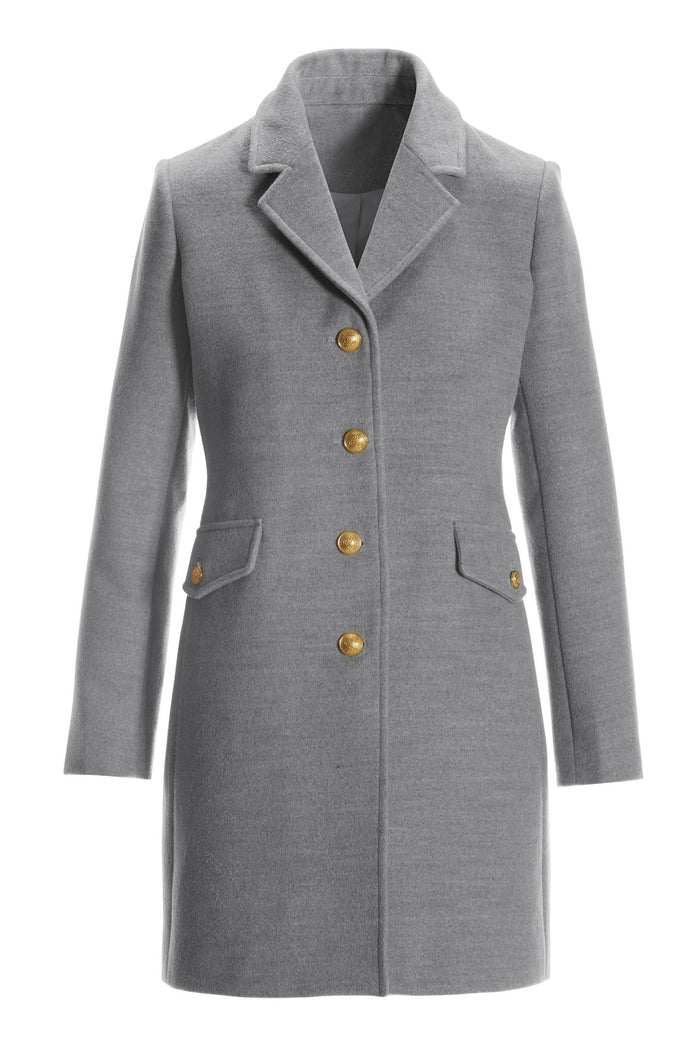 Classic Tailored Coat Heather Gray