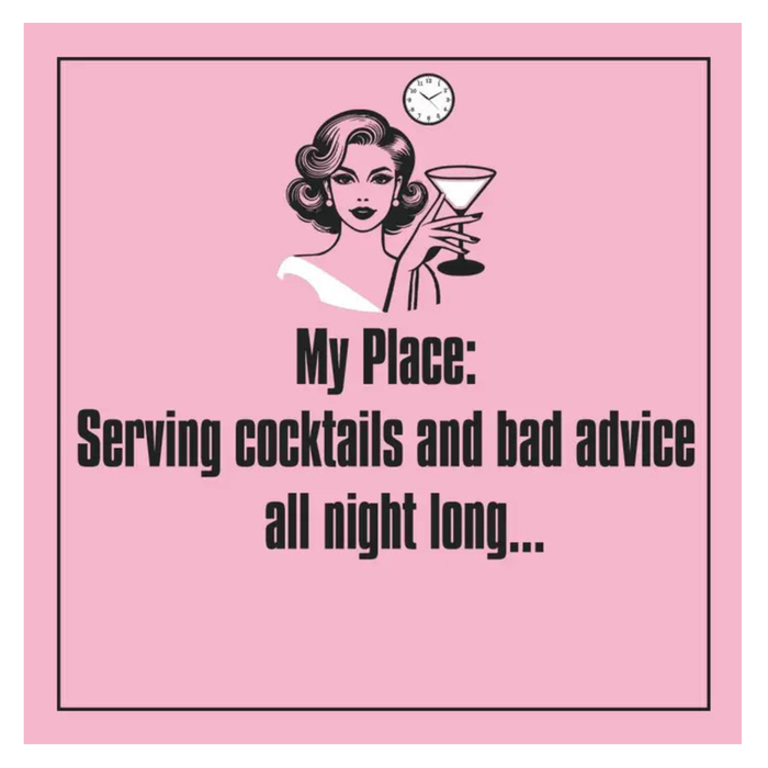 Cocktails and Bad Advice Cocktail Napkins