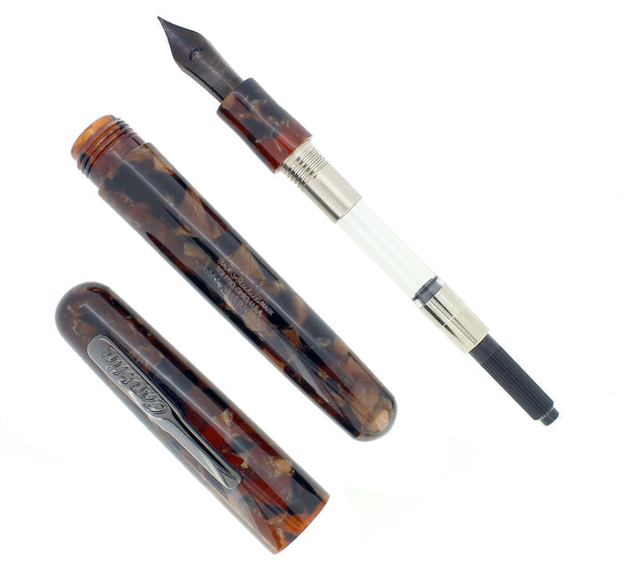 CONKLIN ALL BROWNSTONE FOUNTAIN PEN & BALLPOINT PEN NEVER INKED MINT NEW IN BOX OFFERED BY ANTIQUE DIGGER