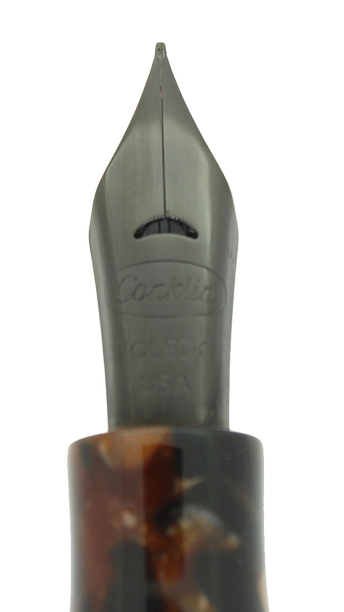 CONKLIN ALL BROWNSTONE FOUNTAIN PEN & BALLPOINT PEN NEVER INKED MINT NEW IN BOX OFFERED BY ANTIQUE DIGGER