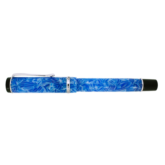 CONKLIN DURAGRAPH ICE BLUE BROAD NIB FOUNTAIN PEN SERVICED OFFERED BY ANTIQUE DIGGER
