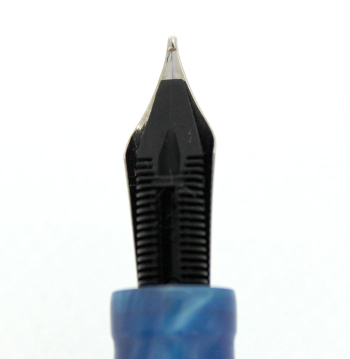CONKLIN FOUNTAIN PEN ANTIQUE COLLECTION SKY BLUE SILVER OVERLAY 14K NIB MINT OFFERED BY ANTIQUE DIGGER