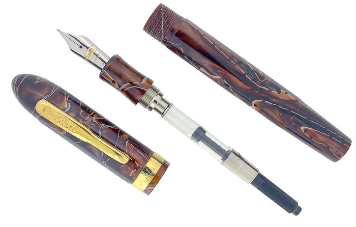 CONKLIN FOUNTAIN PEN NOZAC COLLECTION SEDONA BROWN 14K NIB MINT NEW IN BOX OFFERED BY ANTIQUE DIGGER