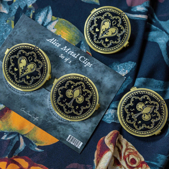 CoraCreaCrafts Alice Metal Clips (Set of 2)
