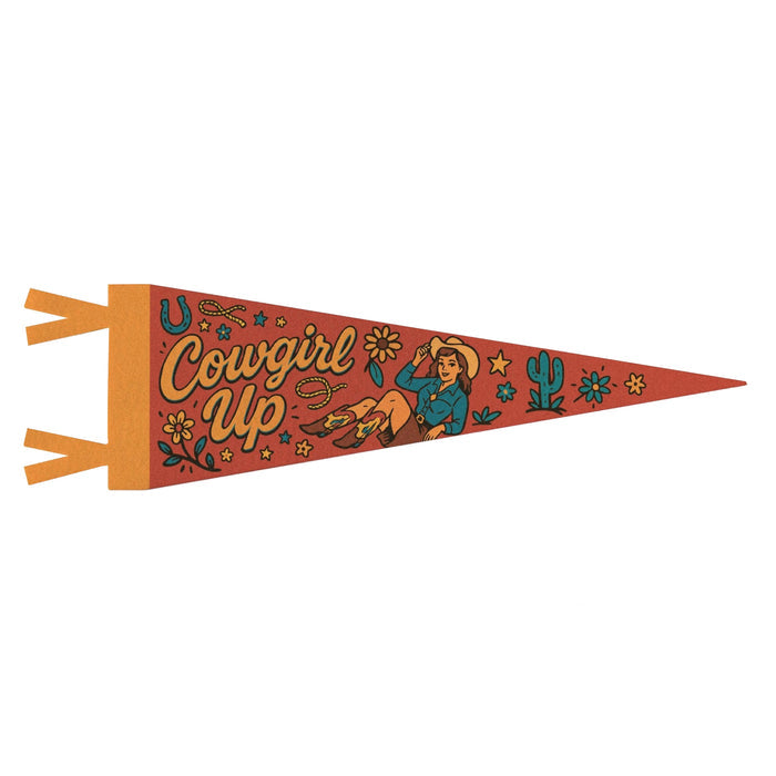 Cowgirl Up Felt Pennant