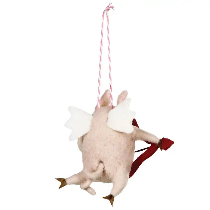 Cupid Pig Ornament