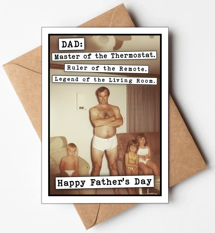 Dad Master of Thermostat Card