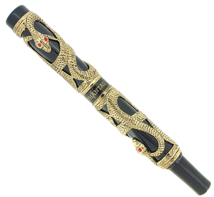 DANITRIO PHANTAS GOLD SNAKE FOUNTAIN PEN NEVER INKED ORIGINAL BOXES OFFERED BY ANTIQUE DIGGER