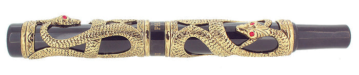 DANITRIO PHANTAS GOLD SNAKE FOUNTAIN PEN NEVER INKED ORIGINAL BOXES OFFERED BY ANTIQUE DIGGER