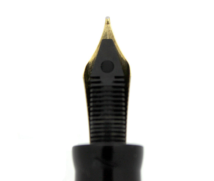 DELTA OLD NAPOLI PARTHENOPE FOUNTAIN PEN RED & BLACK 18K NIB MINT IN BOX NEW OLD STOCK OFFERED BY ANTIQUE DIGGER
