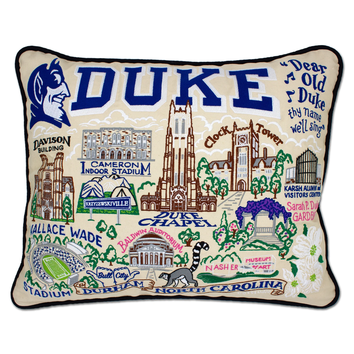 Duke University Collegiate Embroidered Pillow