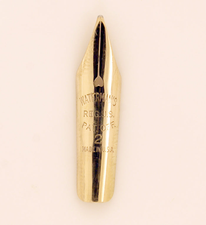 EARLY 1900 WATERMAN 12 RED MOTTLED EYEDROPPER FOUNTAIN PEN WITH F to BBB+ FLEX NIB