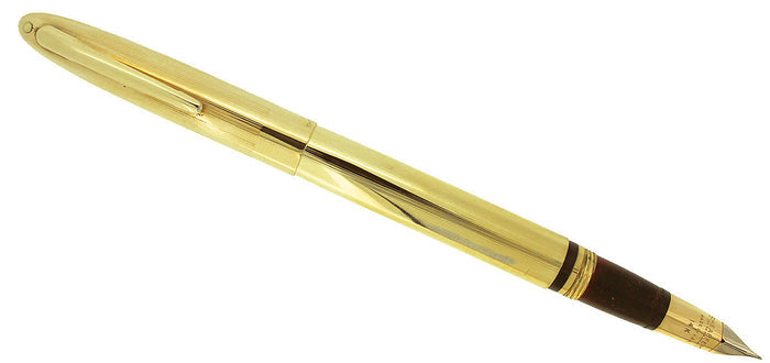 EARLY 1950s SHEAFFER WHITE DOT TOUCH DOWN ALL GOLD FILLED MODEL RESTORED OFFERED BY ANTIQUE DIGGER