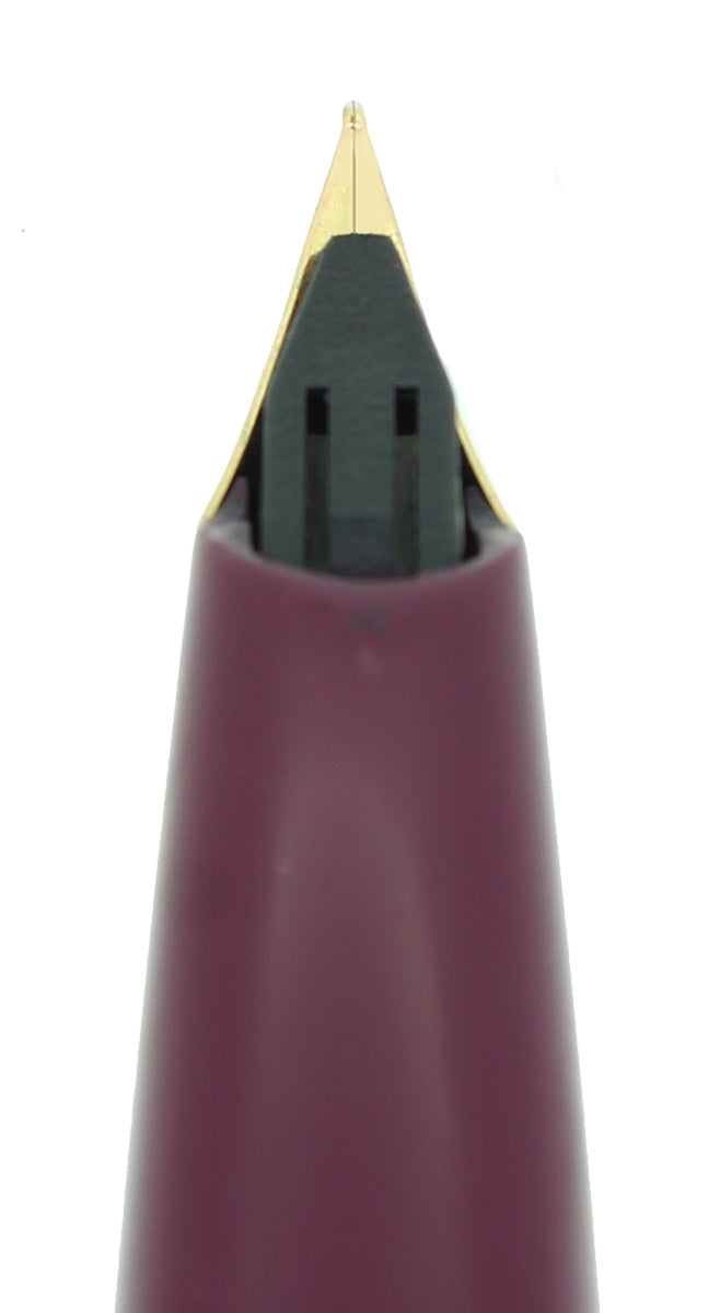 EARLY 1970S SHEAFFER BURGUNDY IMPERIAL 556 FINE NIB FOUNTAIN PEN RESTORED OFFERED BY ANTIQUE DIGGER
