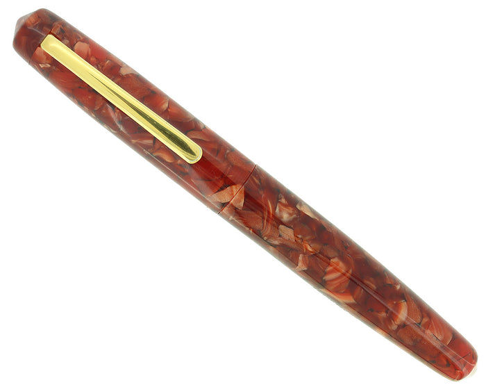 EDISON PEARL SIGNATURE SERIES CAPPUCCINO FLAKE FOUNTAIN PEN MINT NEVER INKED OFFERED BY ANTIQUE DIGGER