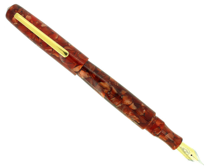 EDISON PEARL SIGNATURE SERIES CAPPUCCINO FLAKE FOUNTAIN PEN MINT NEVER INKED OFFERED BY ANTIQUE DIGGER
