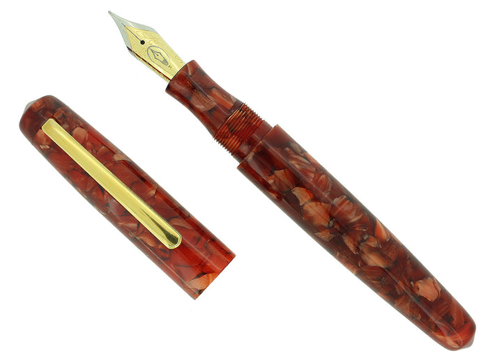 EDISON PEARL SIGNATURE SERIES CAPPUCCINO FLAKE FOUNTAIN PEN MINT NEVER INKED OFFERED BY ANTIQUE DIGGER