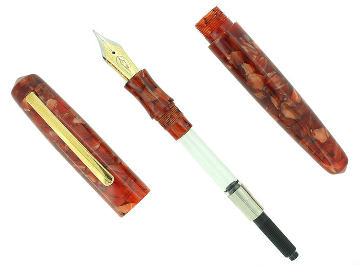 EDISON PEARL SIGNATURE SERIES CAPPUCCINO FLAKE FOUNTAIN PEN MINT NEVER INKED OFFERED BY ANTIQUE DIGGER