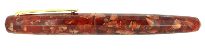 EDISON PEARL SIGNATURE SERIES CAPPUCCINO FLAKE FOUNTAIN PEN MINT NEVER INKED OFFERED BY ANTIQUE DIGGER