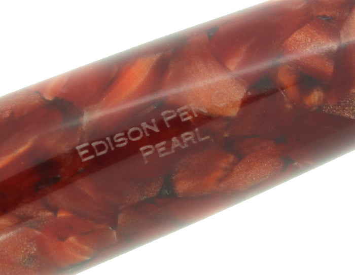 EDISON PEARL SIGNATURE SERIES CAPPUCCINO FLAKE FOUNTAIN PEN MINT NEVER INKED OFFERED BY ANTIQUE DIGGER