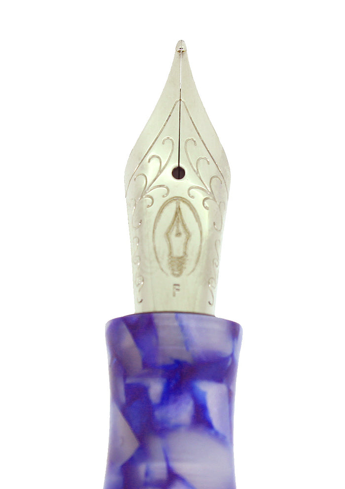 EDISON PEARL SIGNATURE SERIES OCEAN FLAKE FOUNTAIN PEN MINT NEVER INKED IN BOX OFFERED BY ANTIQUE DIGGER