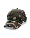 Embellished Camo Baseball Hat Green