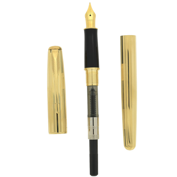 FIRST YEAR 1994 PARKER SONNET 14K DIAMONITE G XF NIB FOUNTAIN PEN NEVER INKED