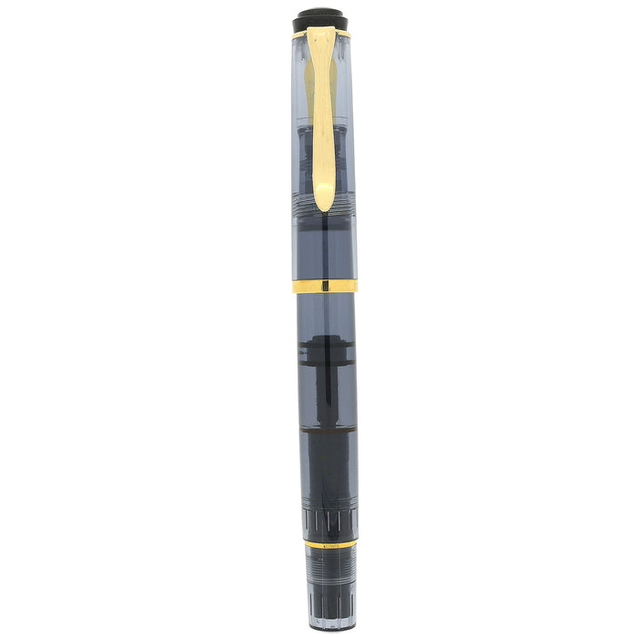 FIRST YEAR 2002 PELIKAN M200 ANTHRACITE TRANSPARENT FOUNTAIN PEN NEVER INKED DISCONTINUED OFFERED BY ANTIQUE DIGGER