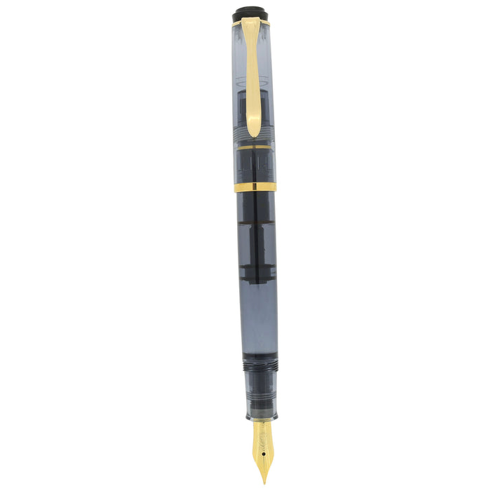 FIRST YEAR 2002 PELIKAN M200 ANTHRACITE TRANSPARENT FOUNTAIN PEN NEVER INKED DISCONTINUED OFFERED BY ANTIQUE DIGGER