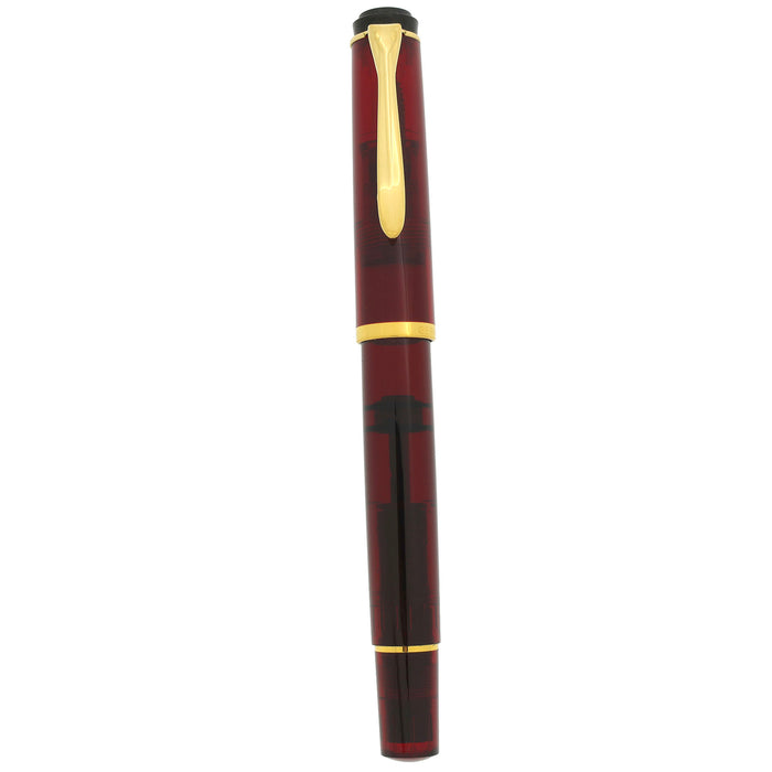 FIRST YEAR 2002 PELIKAN M200 RED TRANSPARENT FOUNTAIN PEN NEW IN BOX NEVER INKED DISCONTINUED OFFERED BY ANTIQUE DIGGER