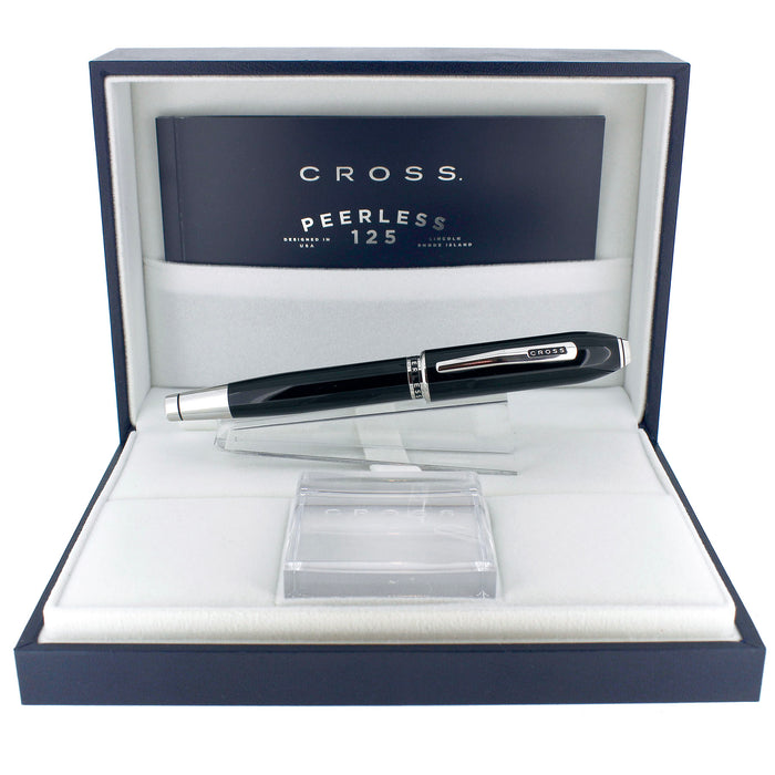 FIRST YEAR 2015 CROSS PEERLESS 125 OBSIDIAN BLACK PEN BOXED NEVER INKED OFFERED BY ANTIQUE DIGGER