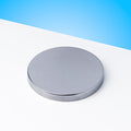 Flat Metal Candle Jar Lid - Silver fragrance oil bottle