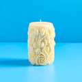 Floral Detail Pillar Silicone Mold fragrance oil bottle