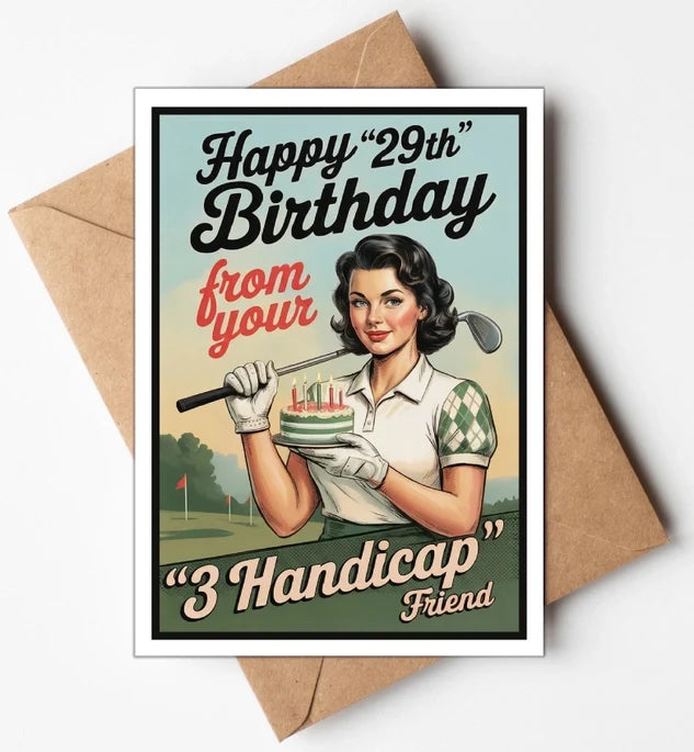 Golf Birthday Greeting Card