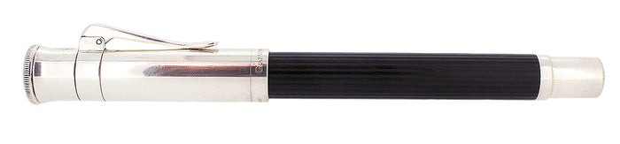 GRAF VON FABER-CASTELL CLASSIC FLUTED EBONY BARREL 18K M NIB FOUNTAIN PEN OFFER BY ANTIQUE DIGGER