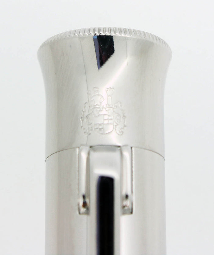 GRAF VON FABER-CASTELL GUILLOCHE BLACK CHEVRON 18K M NIB FOUNTAIN PEN MINT OFFERED BY ANTIQUE DIGGER