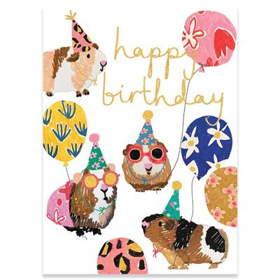 Guinea Pig Balloons Card