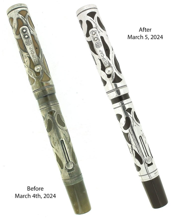 HARD RUBBER DEOXIDATION FOUNTAIN PEN RESULTS BY ANTIQUE DIGGER