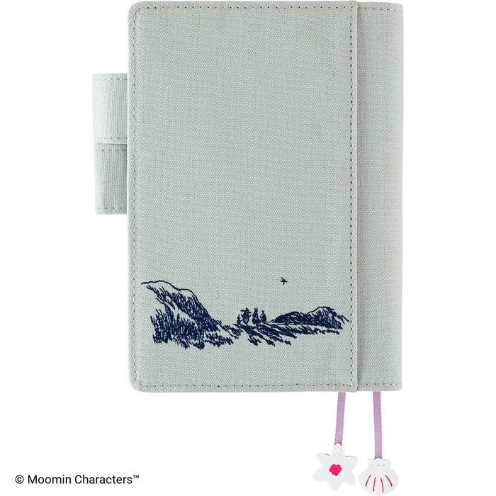 Hobonichi Techo A6 Original Planner Cover - Moomin: My Yard (Pale Mint)