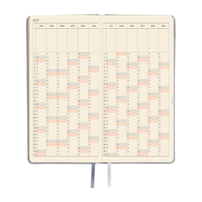 Hobonichi Techo Weeks - Leather: Noble Silver