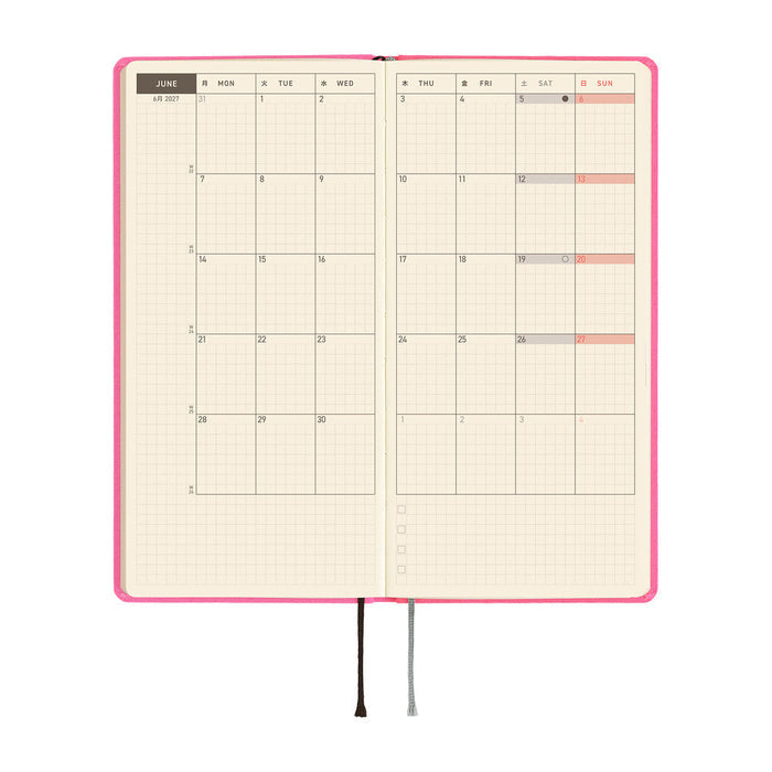 Hobonichi Techo Weeks Mega - Colors: Pink Sapphire