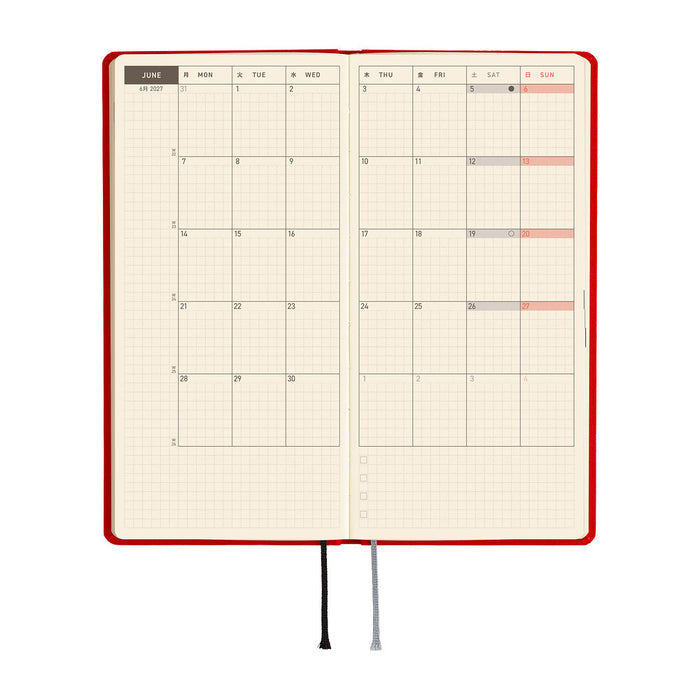 Hobonichi Techo Weeks Mega - Colors: Poppy Red