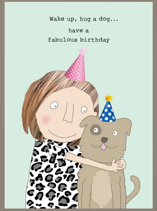 Hug A Dog Birthday Card