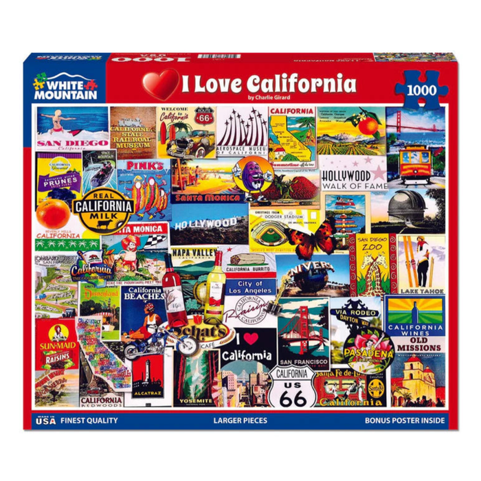 I Love California Jigsaw Puzzle
