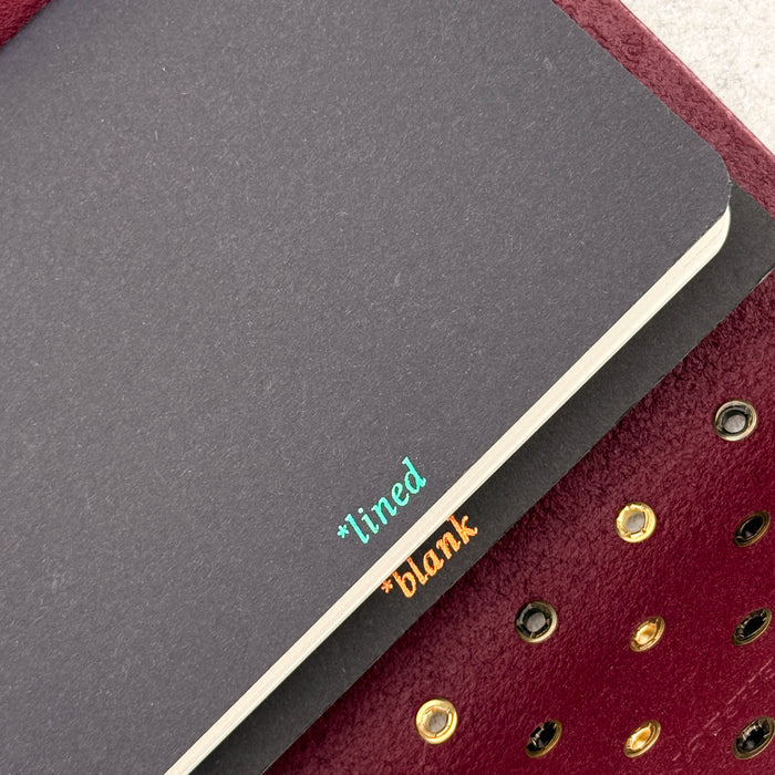 Imperfect Concepts Jasper Leather Notebook - A6 Trifold - Painted Maroon